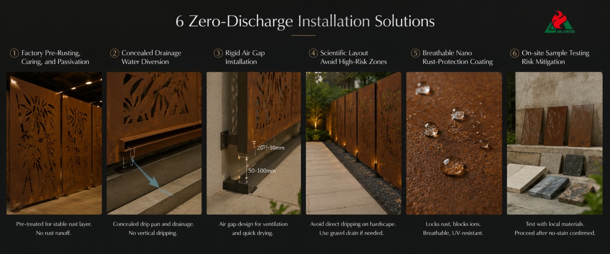 6 Zero-Discharge Installation Solutions for corten steel screen